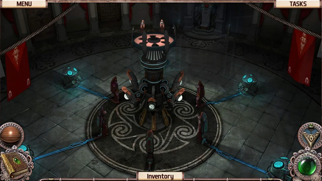 Screenshot: Innenraum mit Wimmelbild-Szene